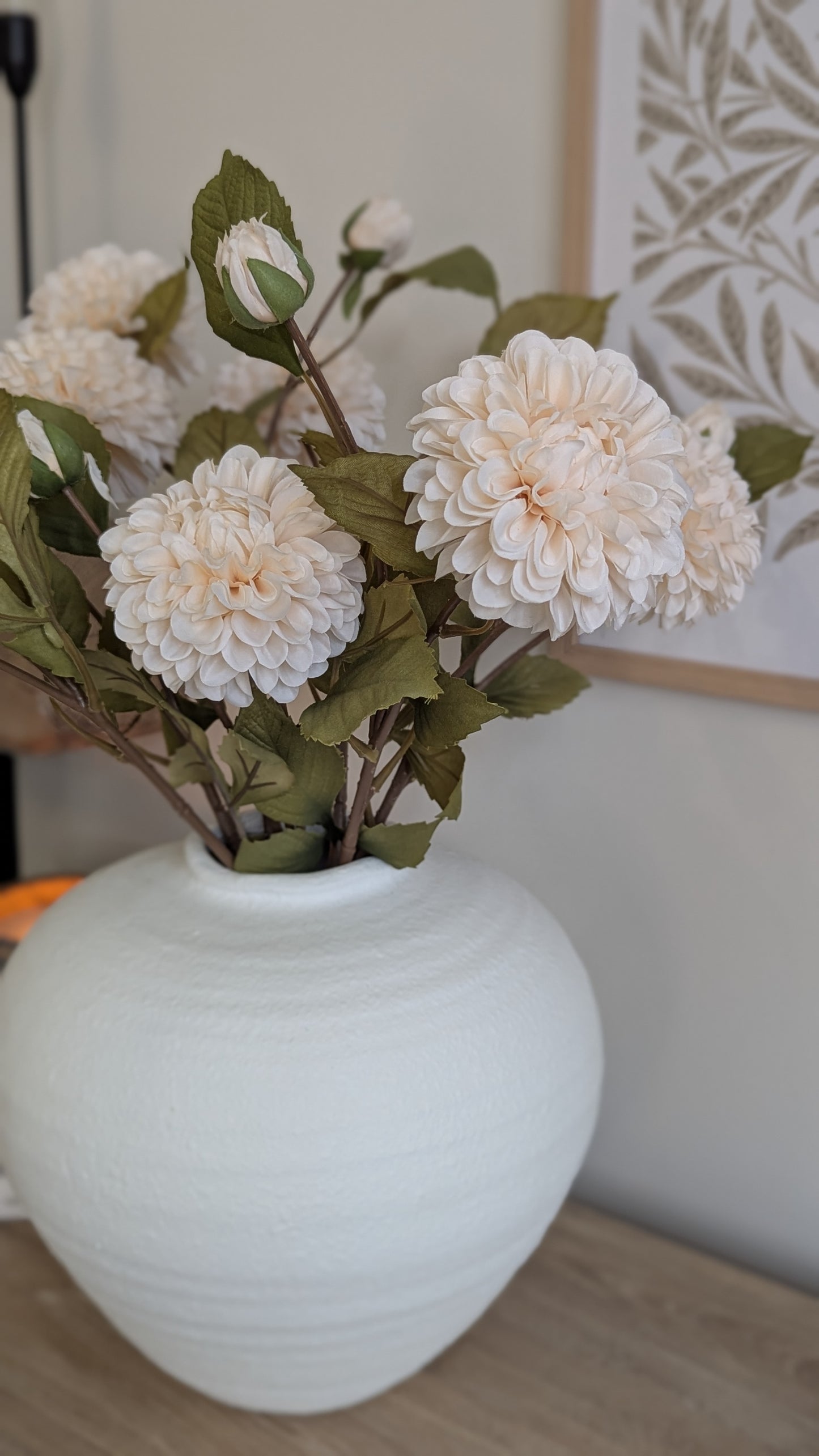 White Dahlia Stem