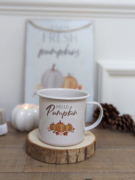 Hello Pumpkin Enamel Mug