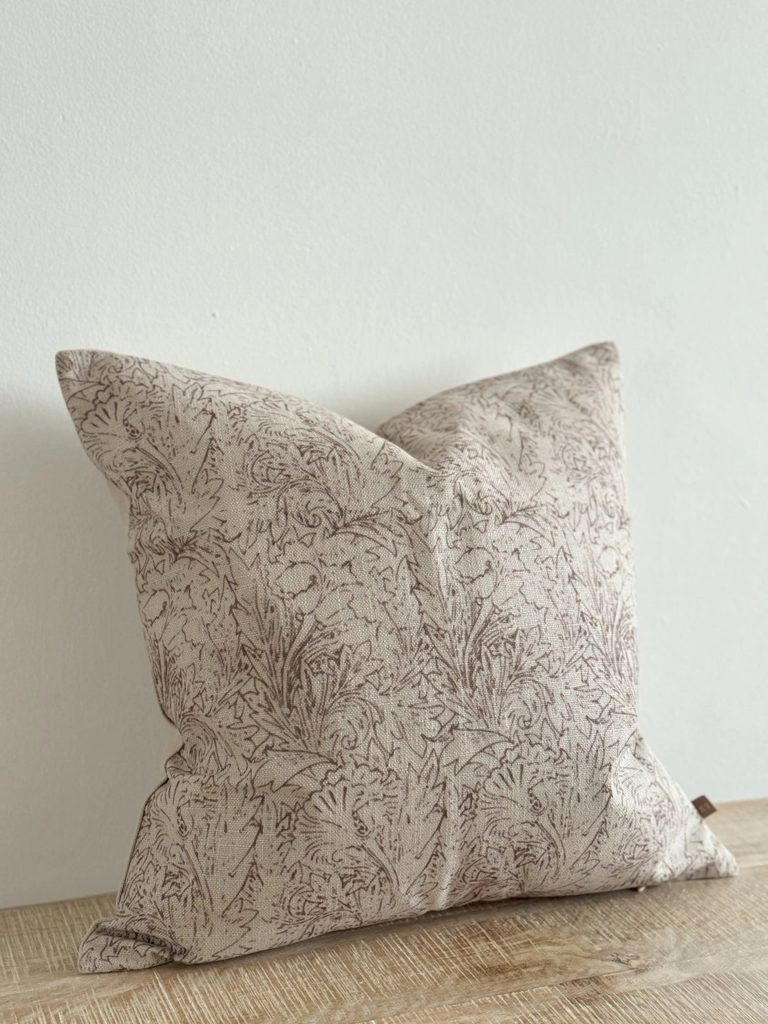 Country Floral Brown Cushion Cover