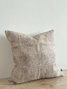 Country Floral Brown Cushion Cover