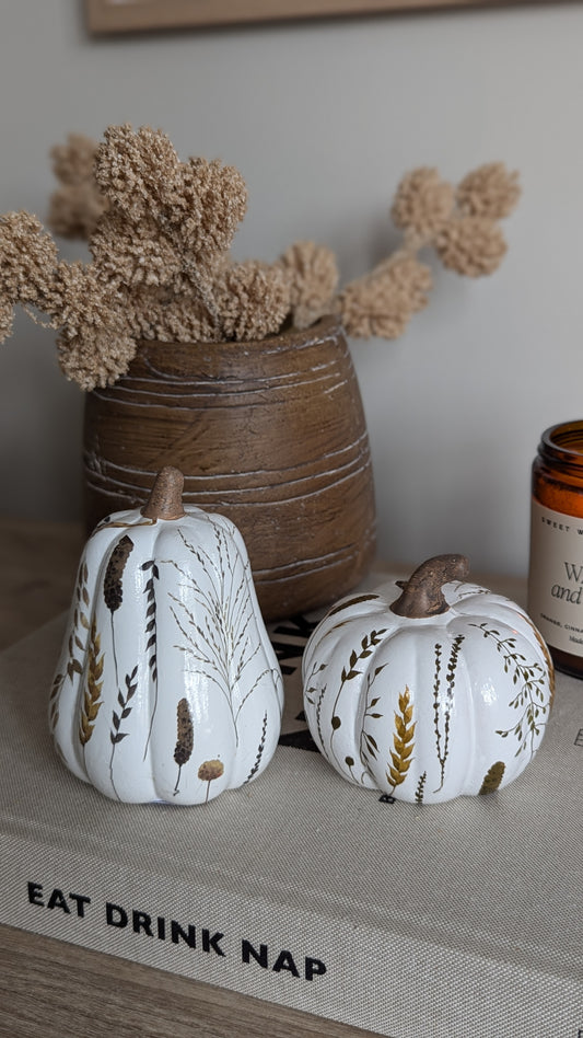 Floral Painted Pumpkins