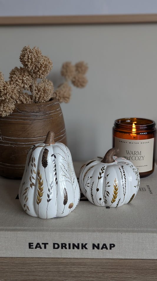 Floral Painted Pumpkins