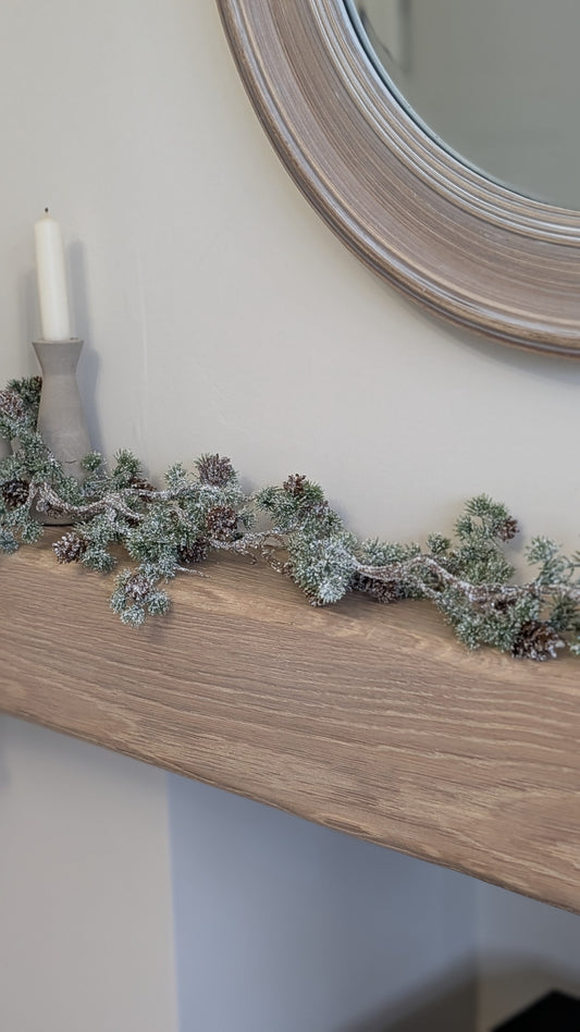 Snowy Pine Cone Garland
