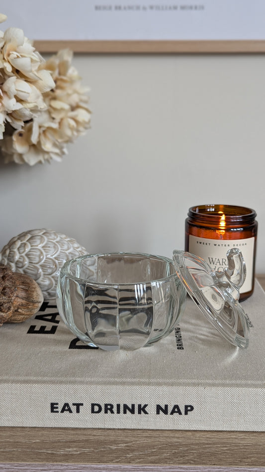 Glass Pumpkin Jar