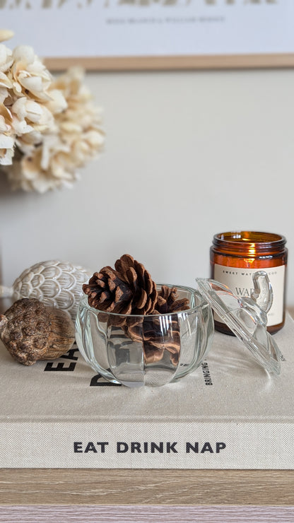 Glass Pumpkin Jar