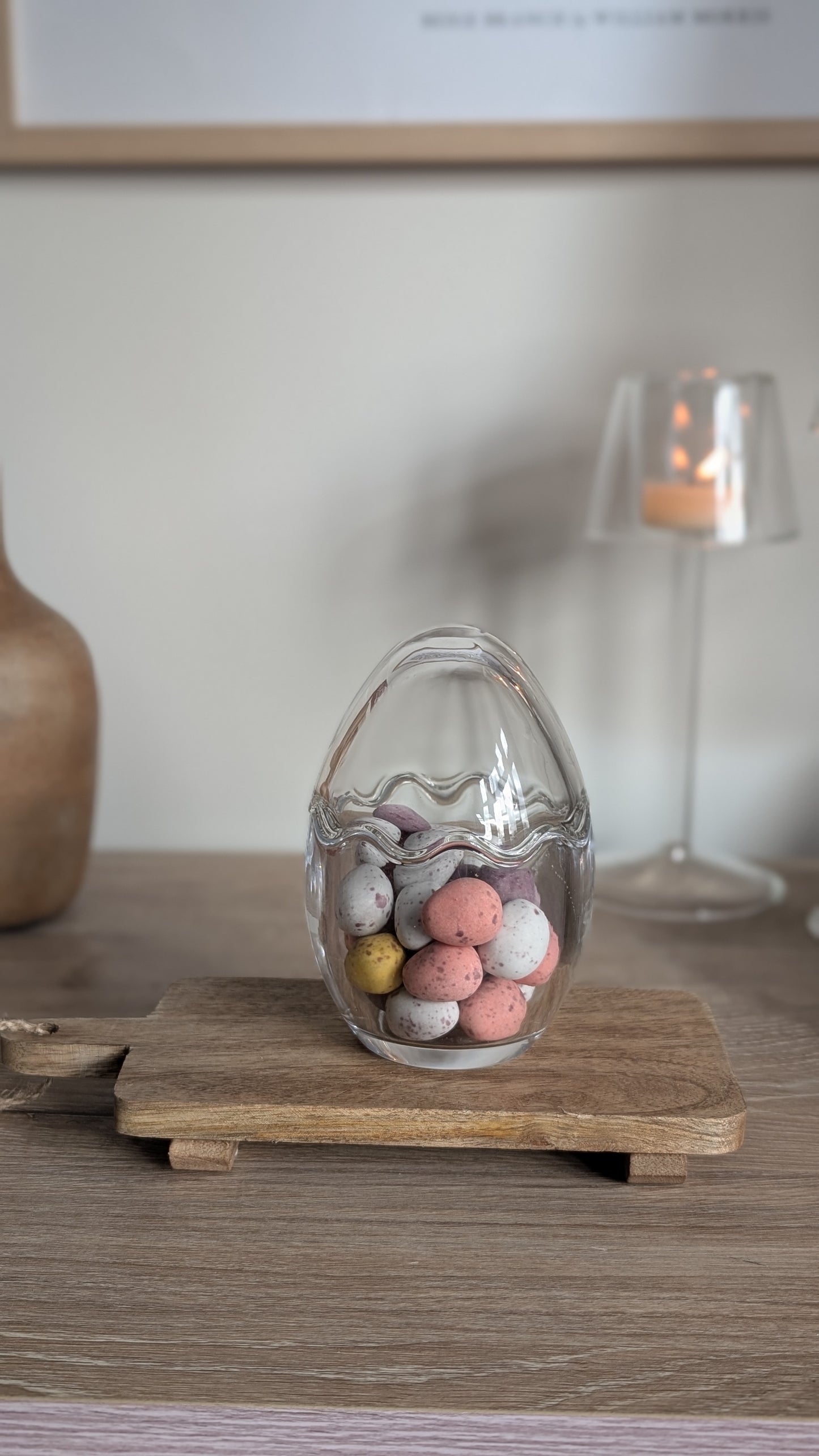 Glass Bunny and Egg Jars