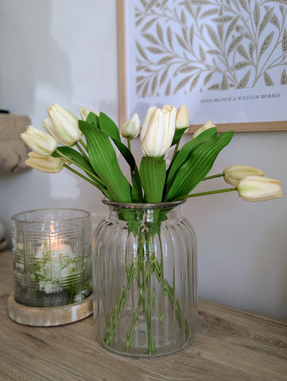 Ribbed Glass Vase