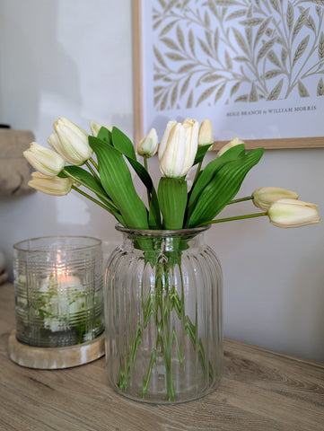 Ribbed Glass Vase