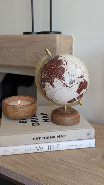 Wooden Globe Ornament