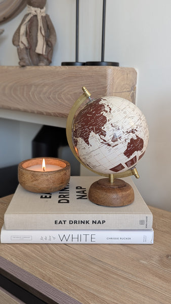 Wooden Globe Ornament