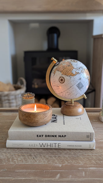 Wooden Globe Ornament