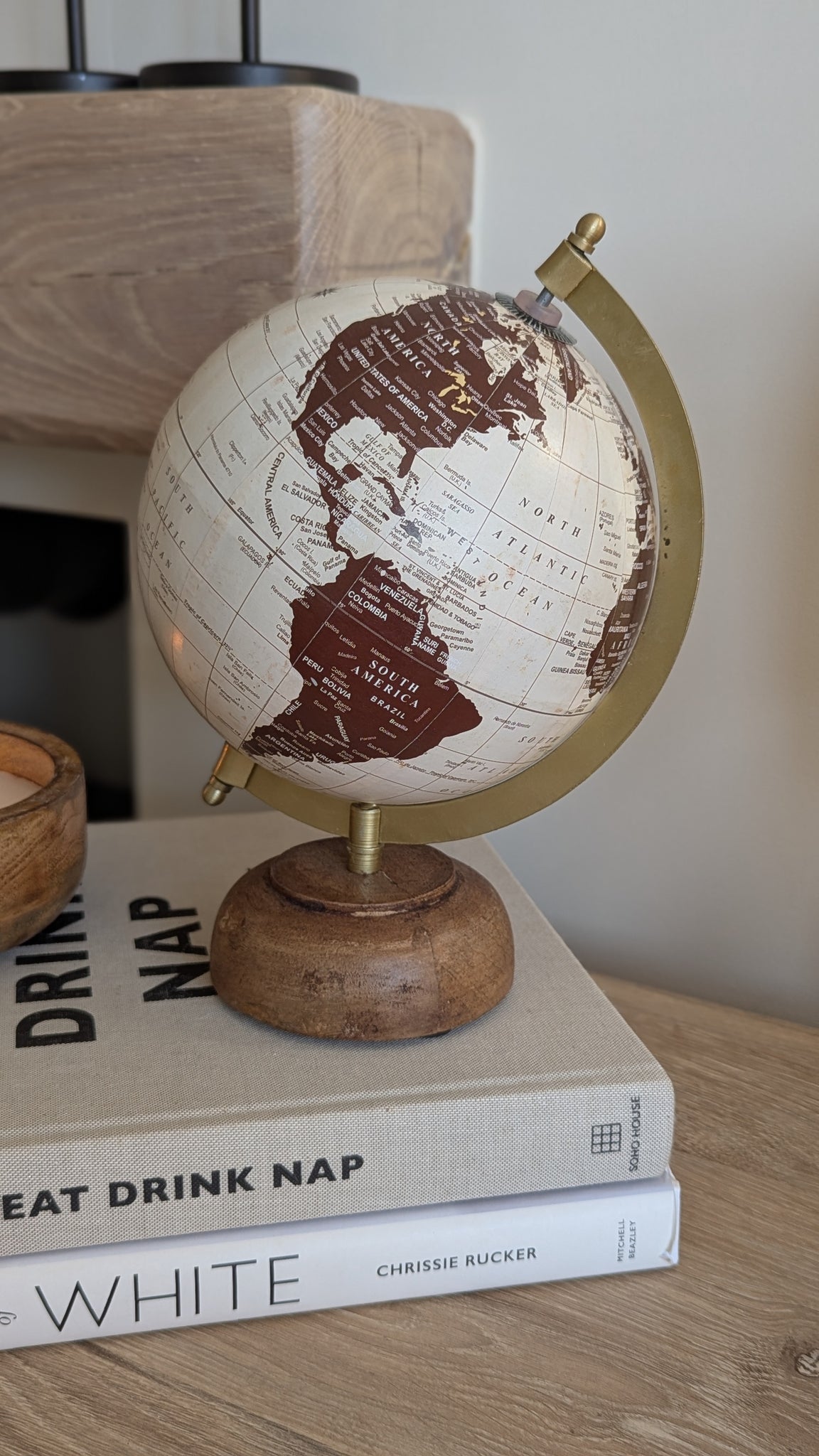 Wooden Globe Ornament