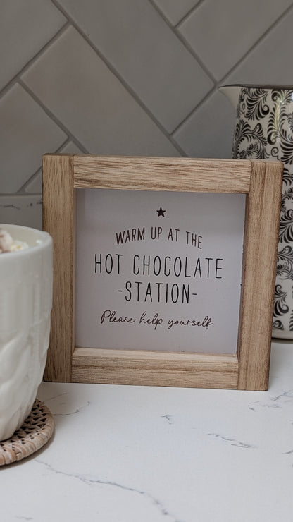 Hot Chocolate Station Plaques