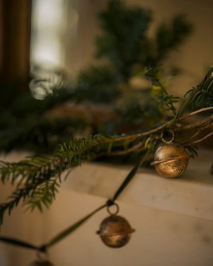 Antique Brass Jingle Bell Garland
