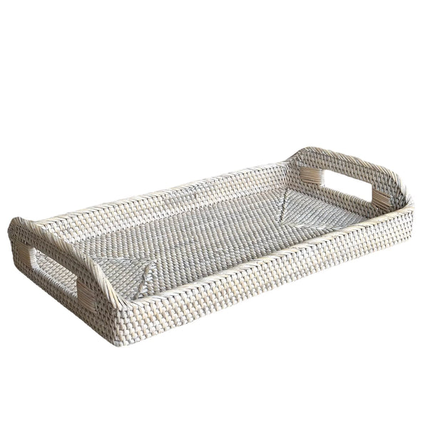 Large Rectangular Whitewash Trays