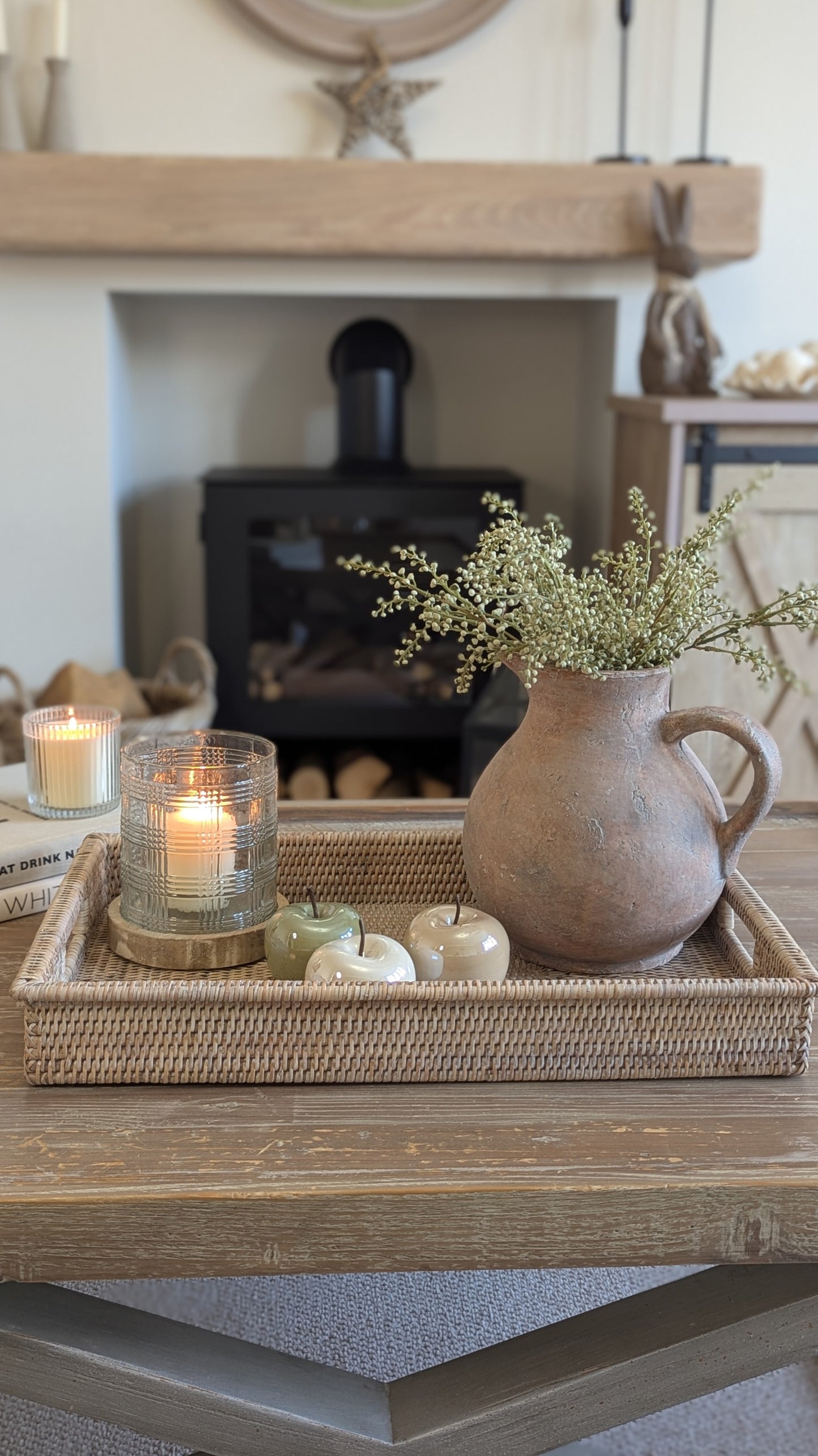 Large Rectangular Rattan Trays