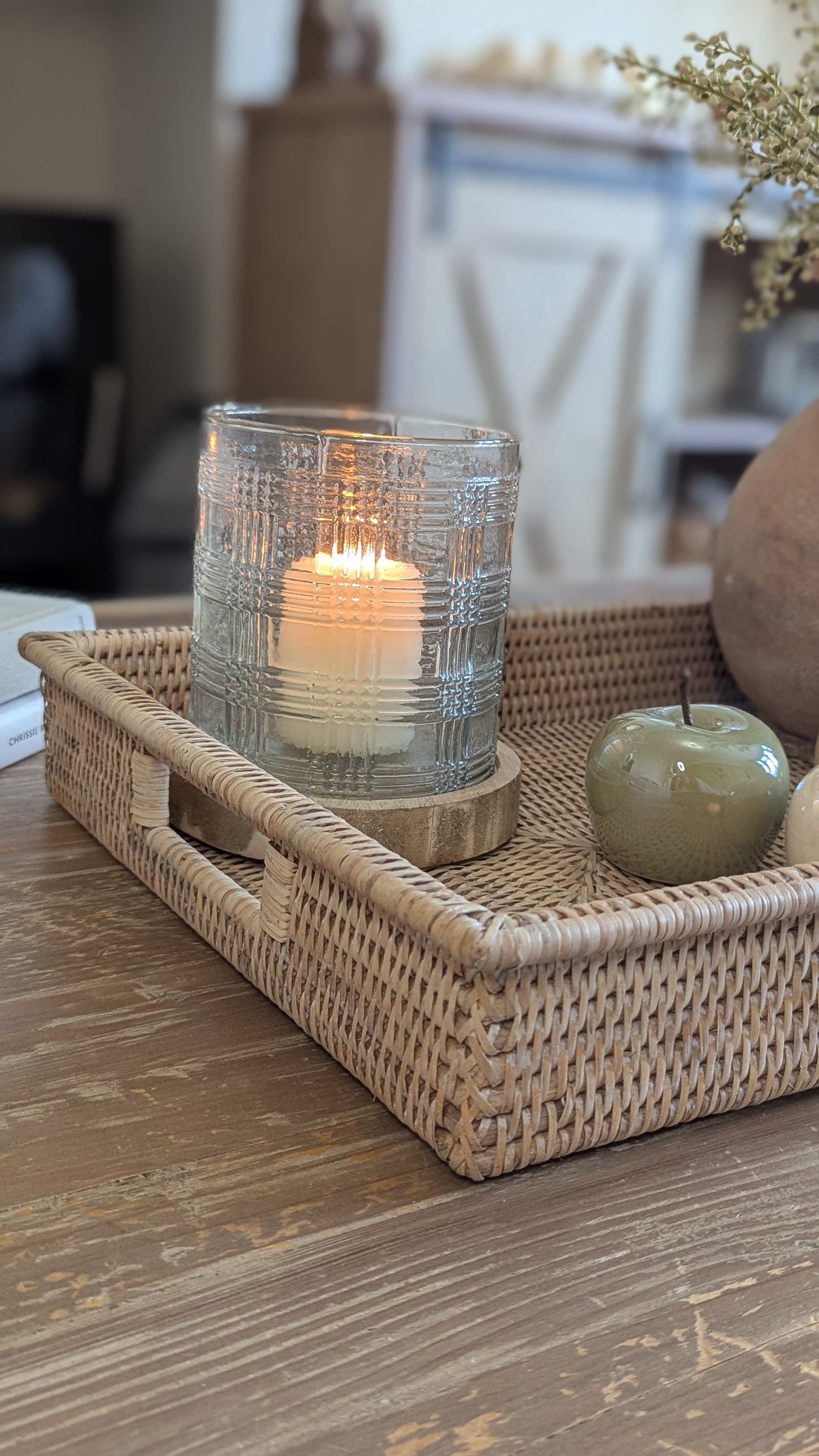 Large Rectangular Rattan Trays