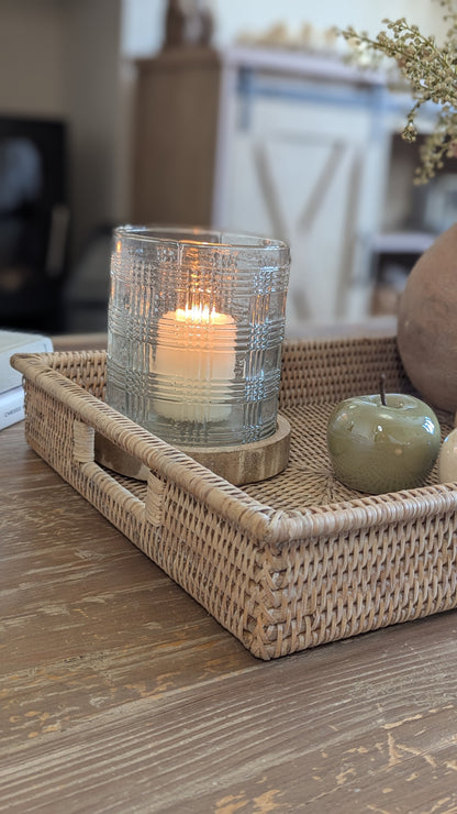 Large Rectangular Rattan Trays