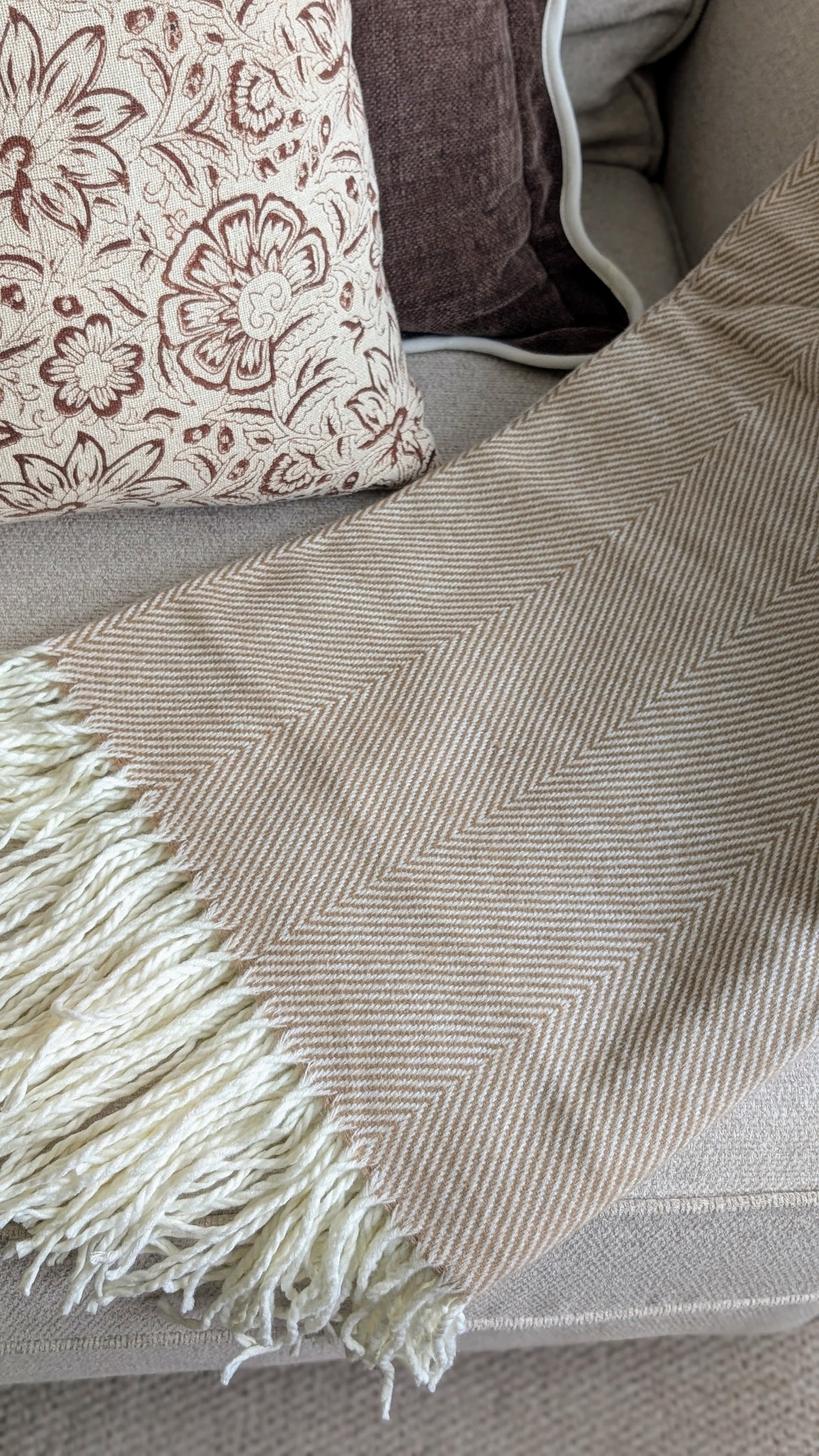 Brown Tassel Throw