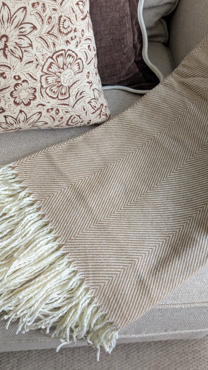 Brown Tassel Throw