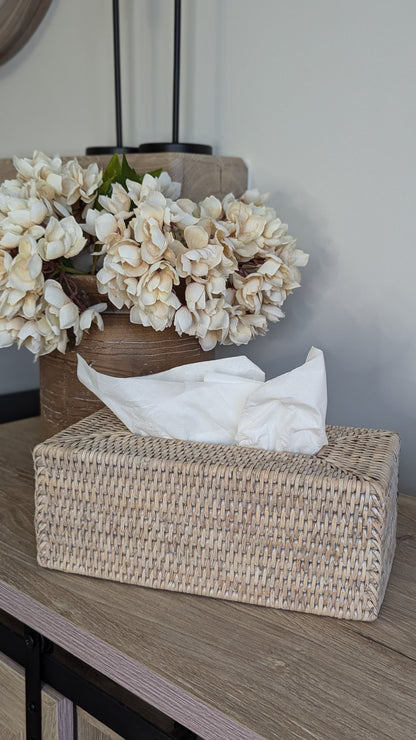 Rattan Rectangular Tissue Box