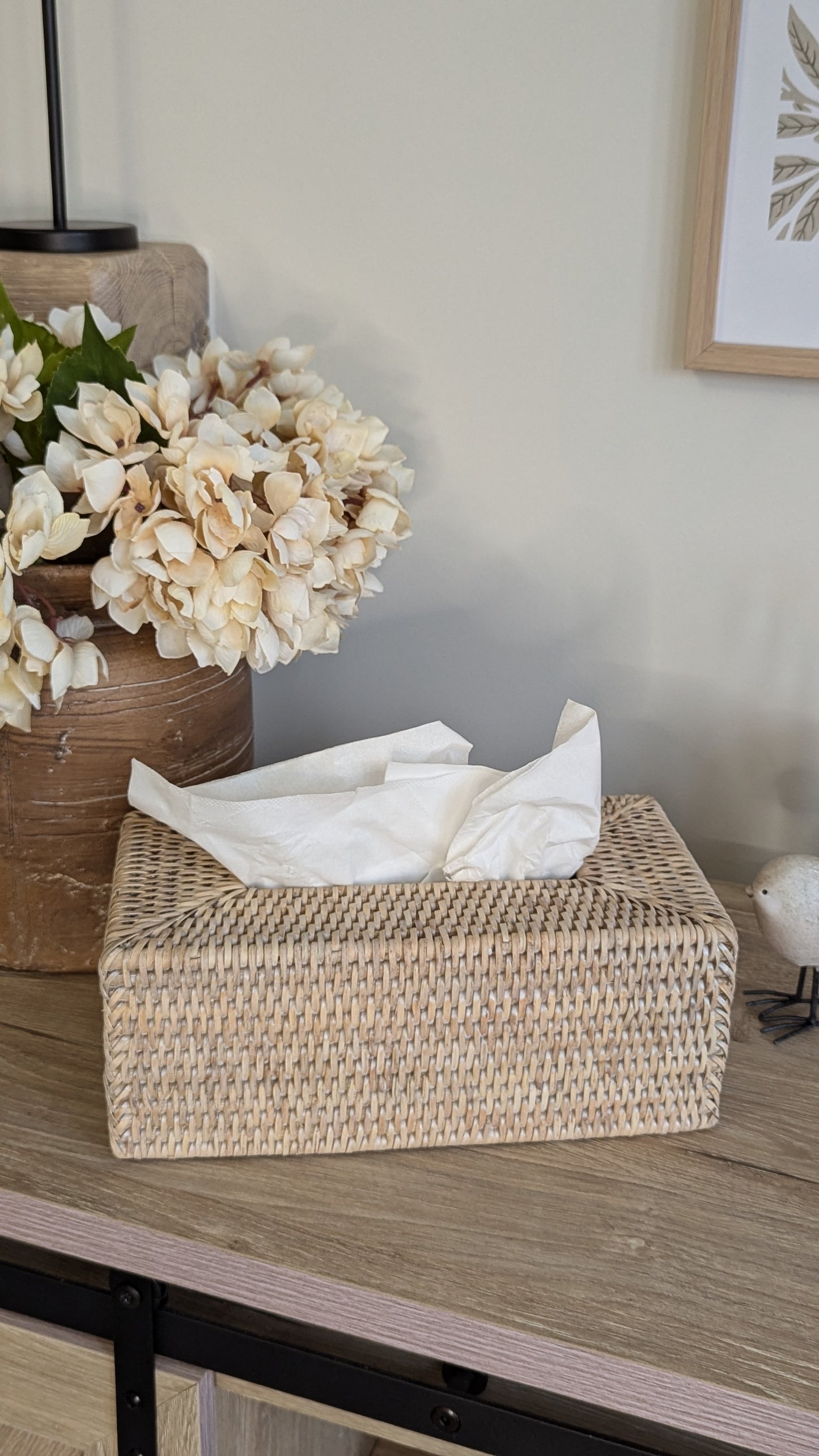 Rattan Rectangular Tissue Box