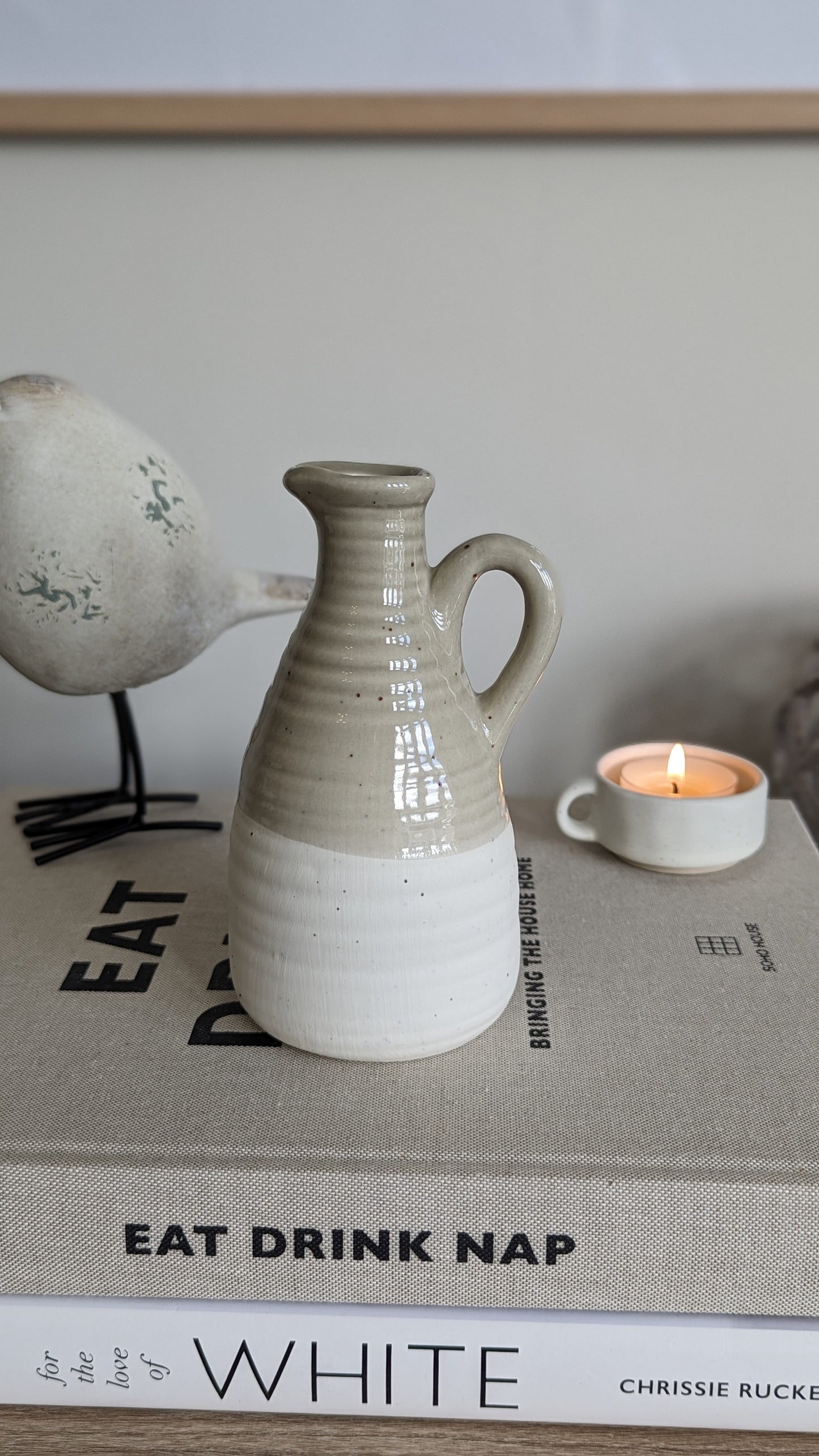 Mini Stoneware Two Tone Jug