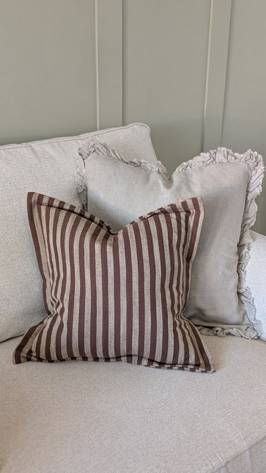 Large Natural Ruffle Cushion Cover