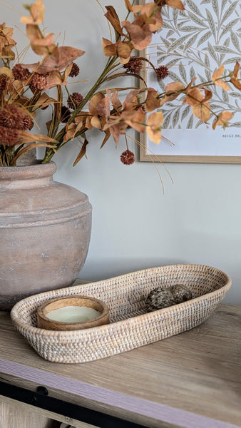 Long Oval Rattan Trays