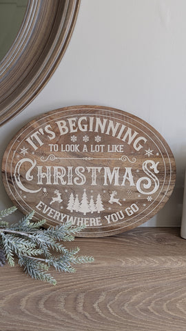 Rustic Wooden Christmas Plaque