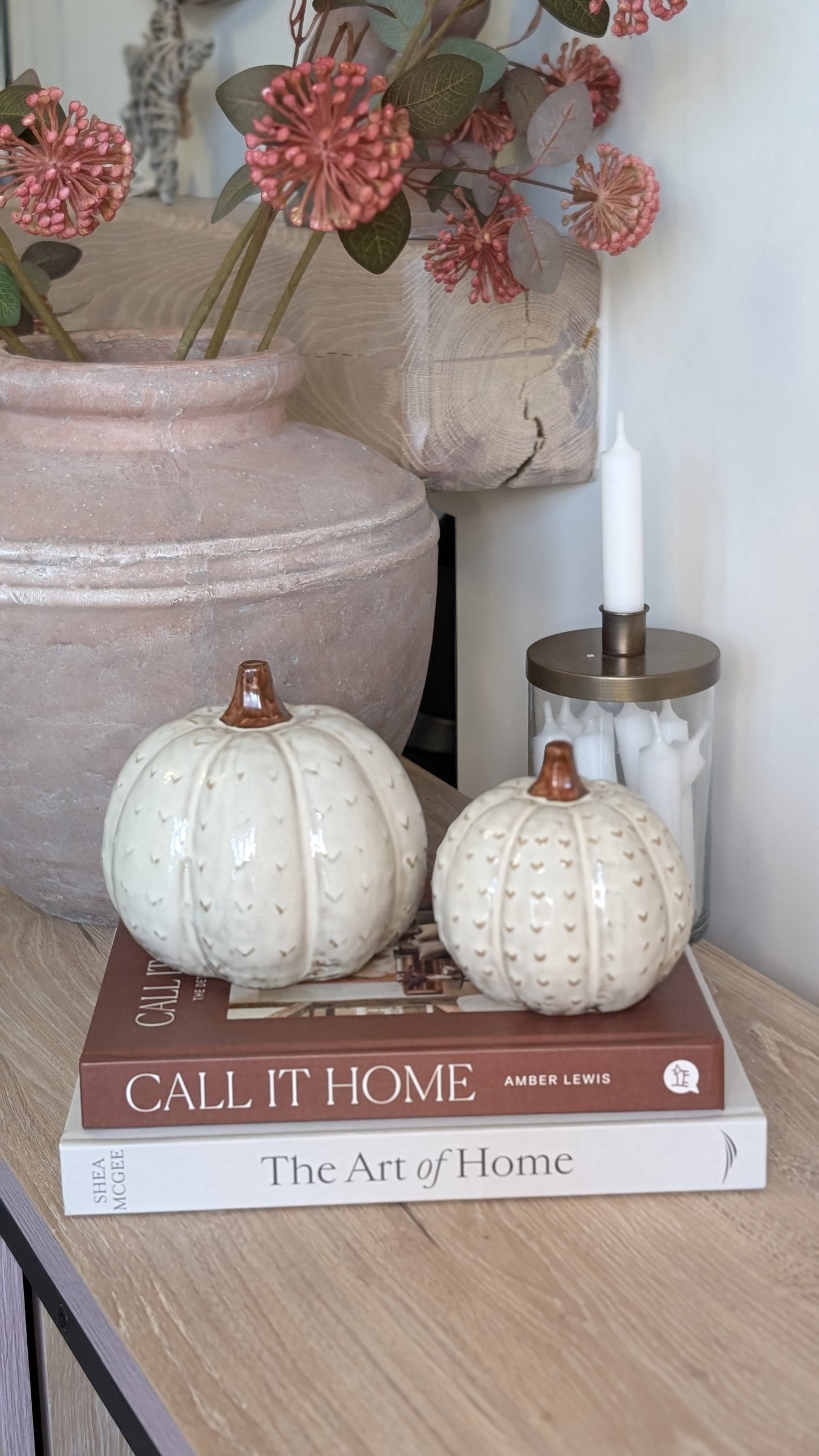 Set of 2 Embossed Pumpkins