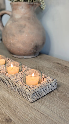 Rattan Tealight Holder