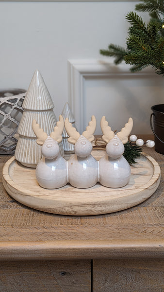 Ceramic Reindeer Trio