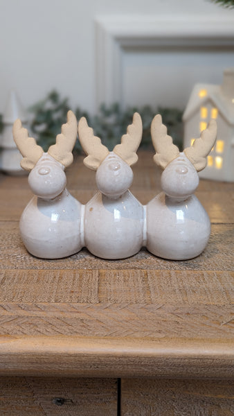 Ceramic Reindeer Trio