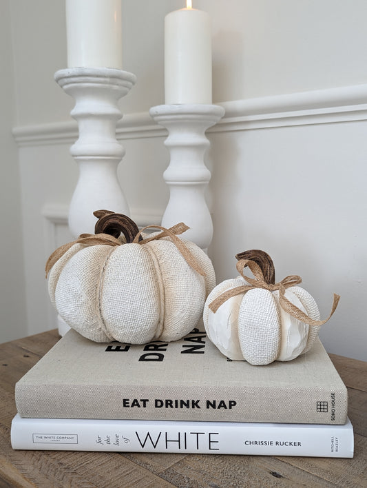 Cream Textured Pumpkins