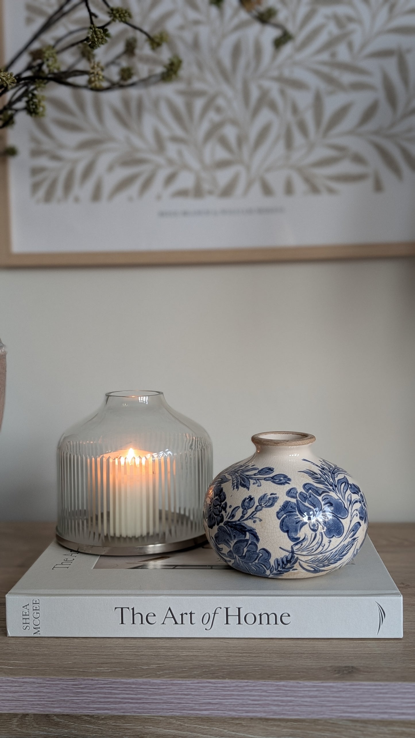 Ribbed Glass Candle Dome
