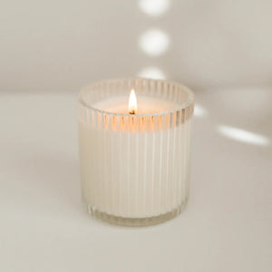 Ribbed Glass Candle Jar Cashmere and Vanilla