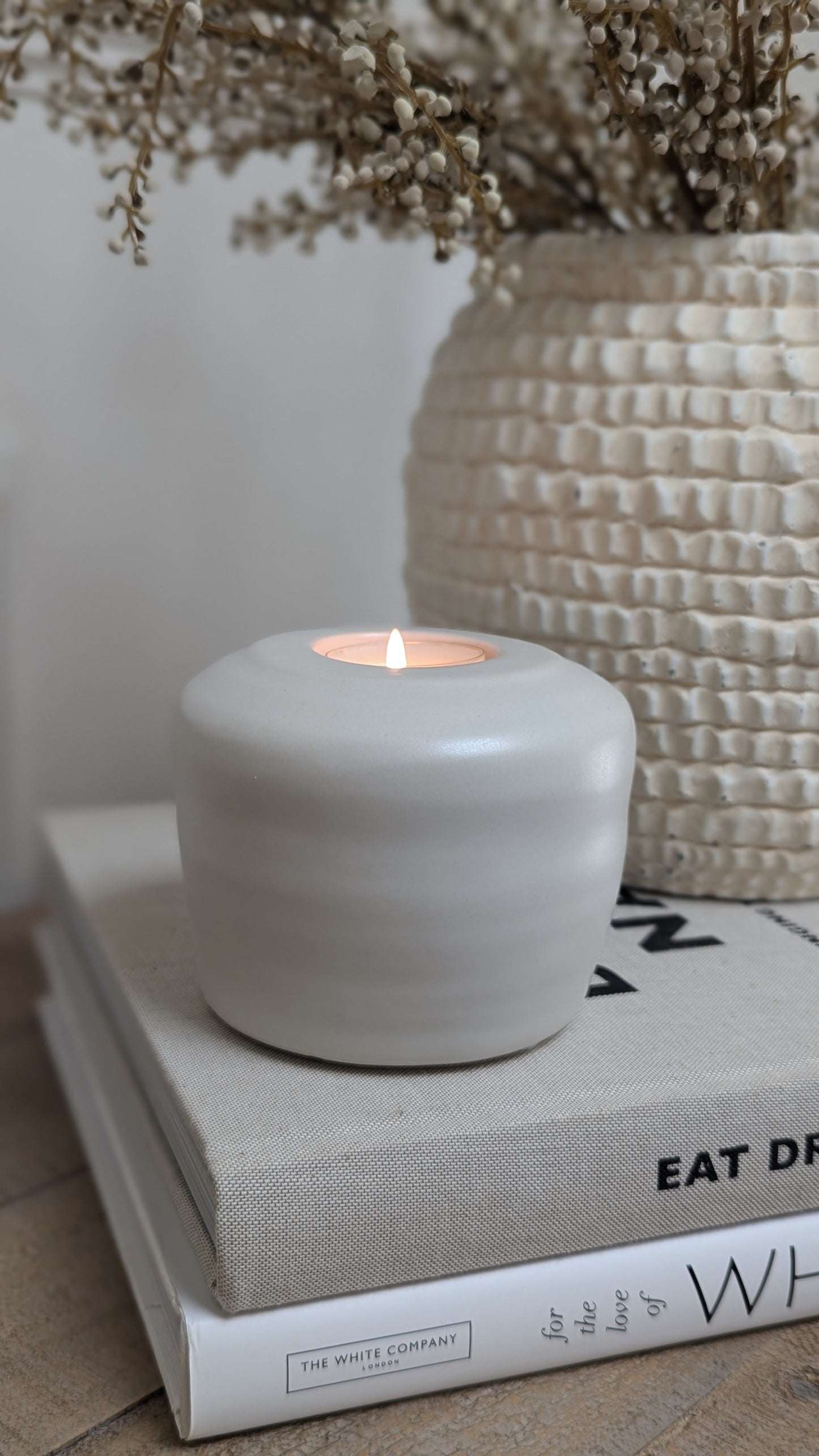 Stoneware Candle Holder