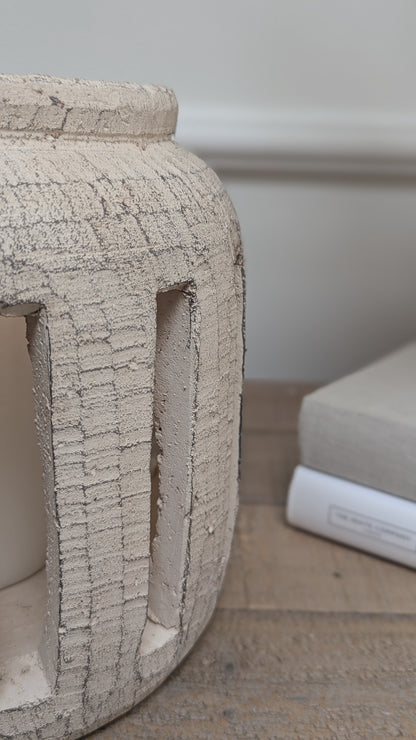 Rustic Cement Lantern