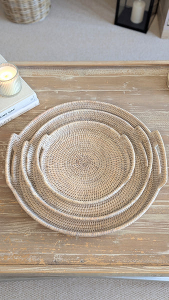 Round Rattan Trays