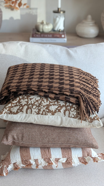 Brown and Rust Throw