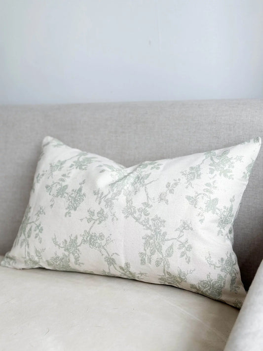Rectangular Sage Print Cushion Cover