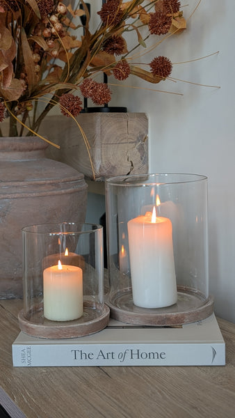 Rustic Brown Candle Holders