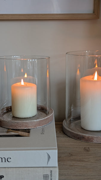 Rustic Brown Candle Holders