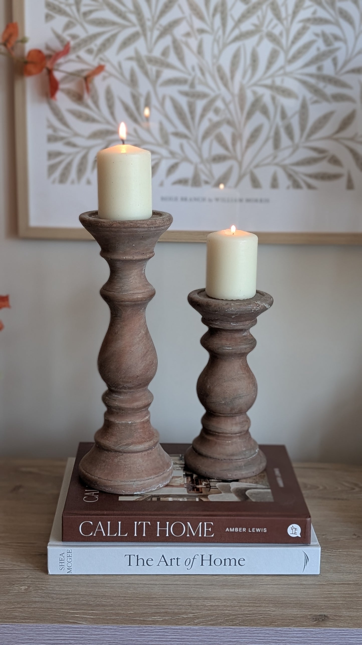 Rustic Brown Candlesticks