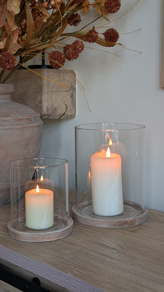 Rustic Brown Candle Holders