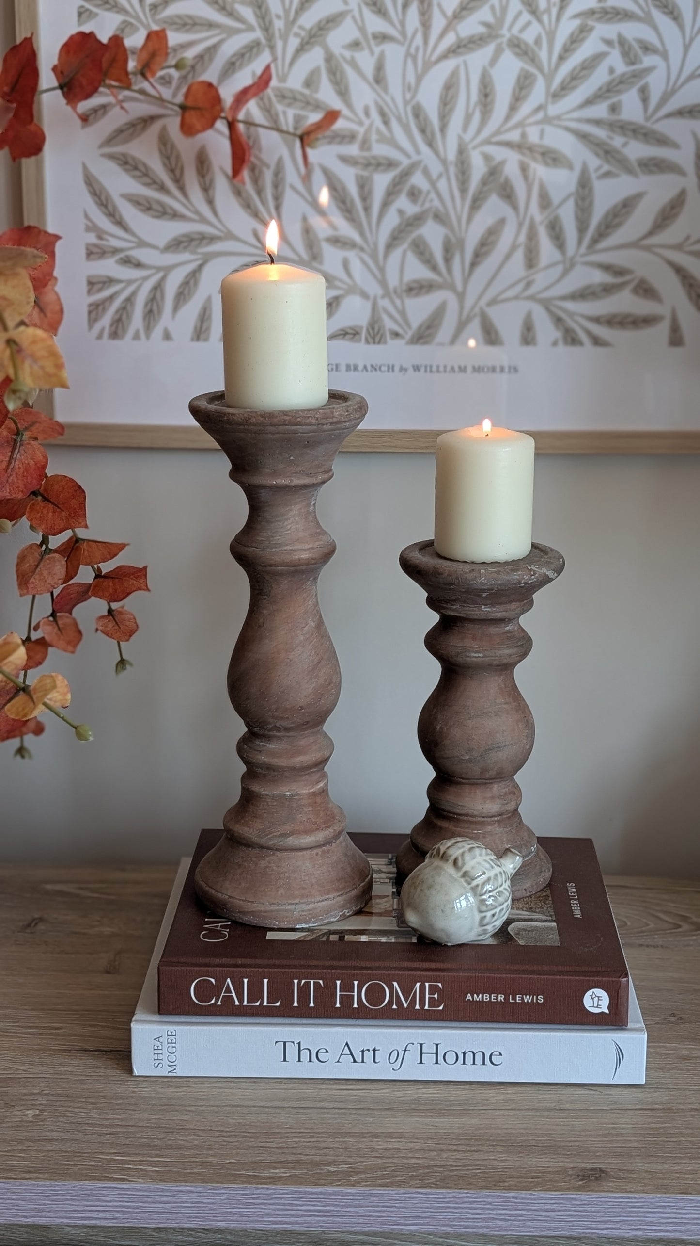 Rustic Brown Candlesticks