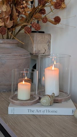 Rustic Brown Candle Holders