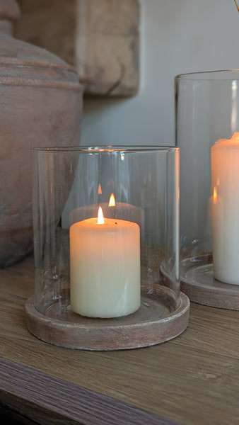 Rustic Brown Candle Holders