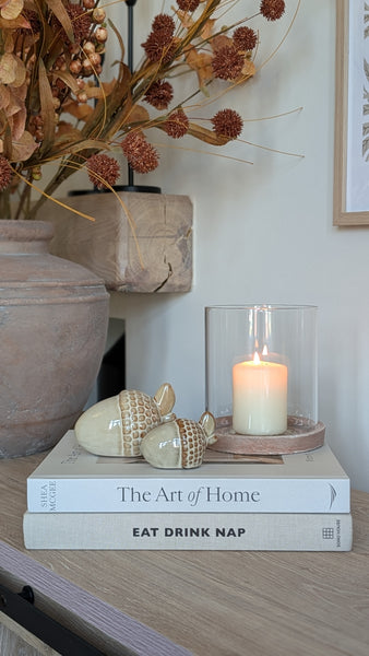 Rustic Brown Candle Holders